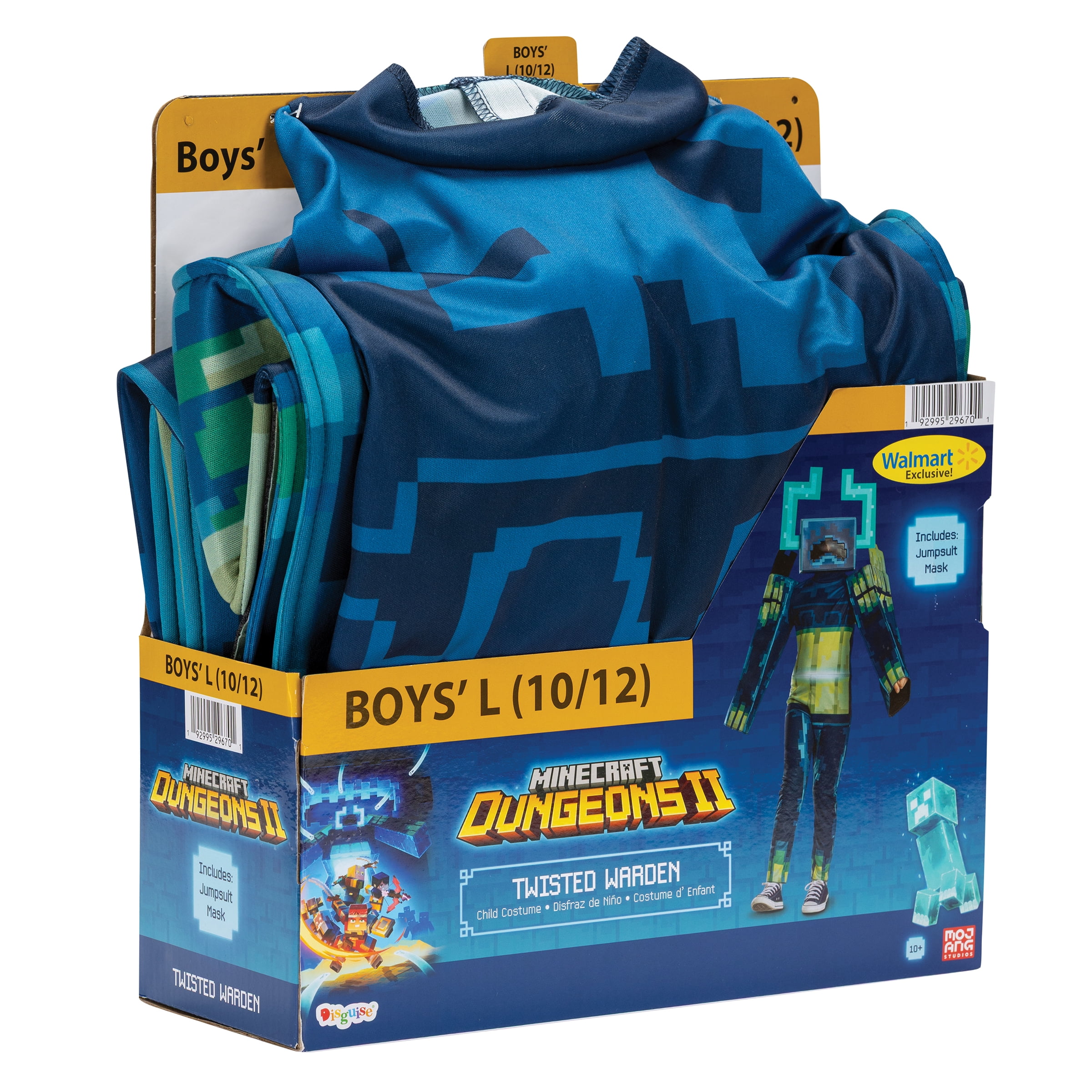 Minecraft Twisted Warden Halloween Costume for Children, Boys Size L (10/12), by Disguise