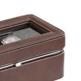 thumbnail image 4 of Benzara BM240947 Watch Case with 4 Slots & Removable Cushions, Brown, 4 of 5