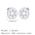 thumbnail image 3 of Simple Snowflake Stud Earrings for Women Men Stainless Steel Tiny Earrings Fashion Party Wedding Jewelry Christmas Gift, 3 of 4
