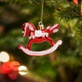 thumbnail image 4 of Xihbxyly Adornos para Árbol de Navidad, Caballo Balancín de Plástico Galvanizado, Colgante de Madera Vintage, Elegante Decoración Navideña, Regalo Perfecto de Navidad, Exhibición Versátil para El Hog, 4 of 4