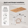 thumbnail image 5 of 55.1 Inch Dual Motor Electric Adjustable Standing Desk, Computer Desk with Memory Controller, Home Office Desk with Seamless tabletop,265 lbs Weight Capacity,Light Rustic Brown(Two packages), 5 of 11