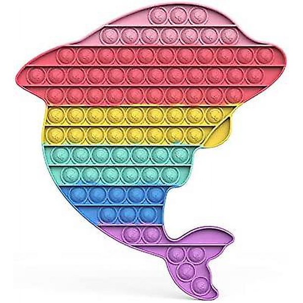 Huoguo Push Pop Bubble Sensory Fidget Toys, Push It Fidget Toys de gran tamaño, juguete sensorial para apretar para niños adultos, necesidades especiales para aliviar el estrés y la ansiedad