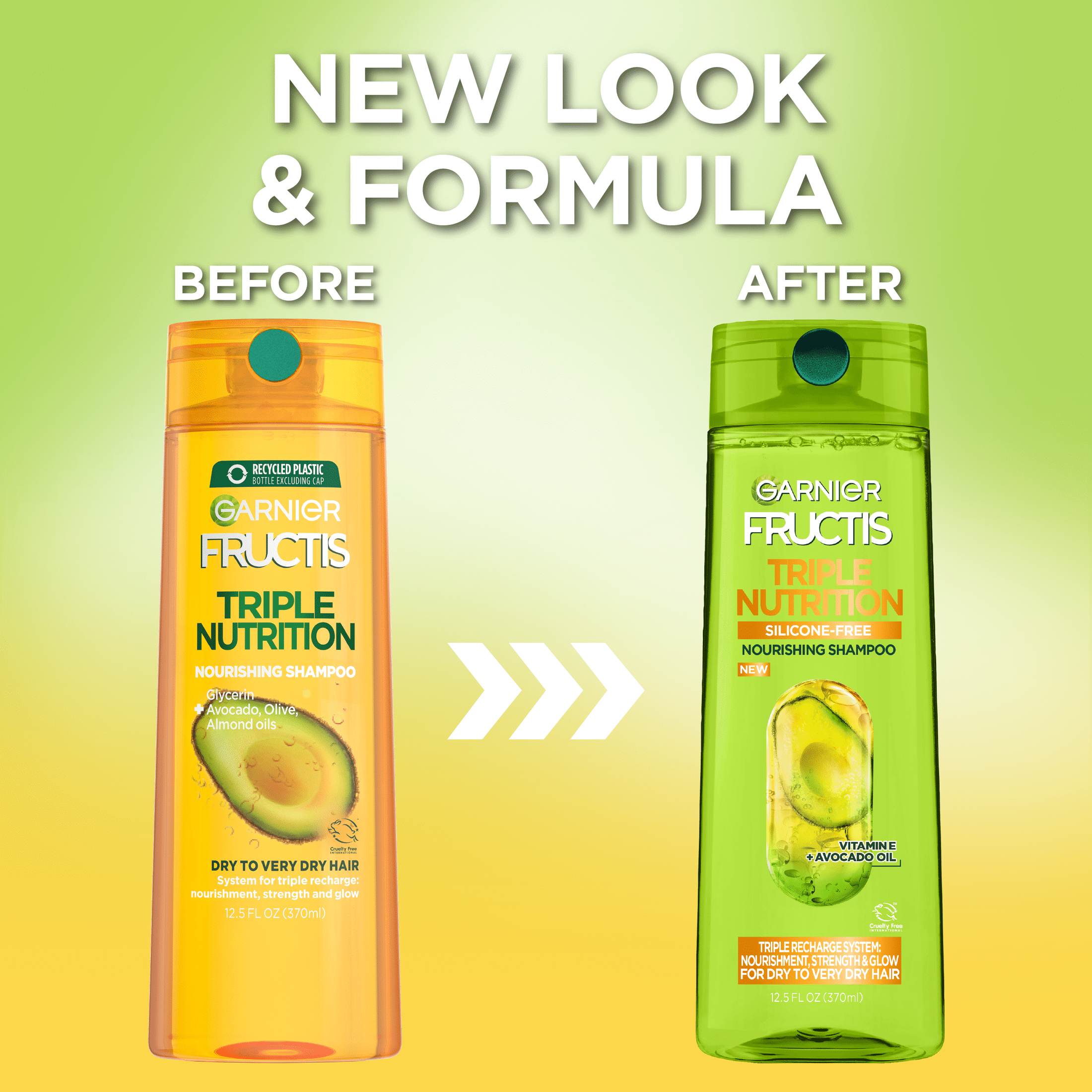Garnier Fructis Triple to Hair, Shampoo, oz Very Dry 12.5 Dry fl Nutrition