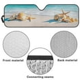 thumbnail image 6 of Uorisanigo Windshield Sun Shade for Jeep Wrangler JL JLU 2018-2024 Rubicon Sahara 2 Door & 4 Door & Gladiator JT, Beach Shell Starfish Front Window Sun Visor Blocks UV Rays Sunshade, 6 of 7