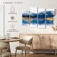 thumbnail image 4 of Elephant Stock Mountain Layers Wall Art - Horizontal Multi Panel Canvas - Living Room Wall Decor - Abstract Multi Panel - Blue And Beige Decor - 24" x 14", 4 of 4