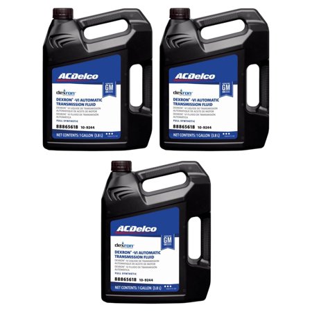 ACDelco GM 10-9244 (88865618) Original Equipment Dexron VI Full Synthetic Automatic Transmission Fluid - 1 gal (Case of 3)