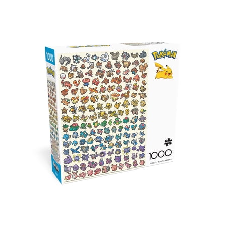 Buffalo Games 1000-Piece Pokemon Pixel Rainbow Adult Interlocking Jigsaw Puzzle