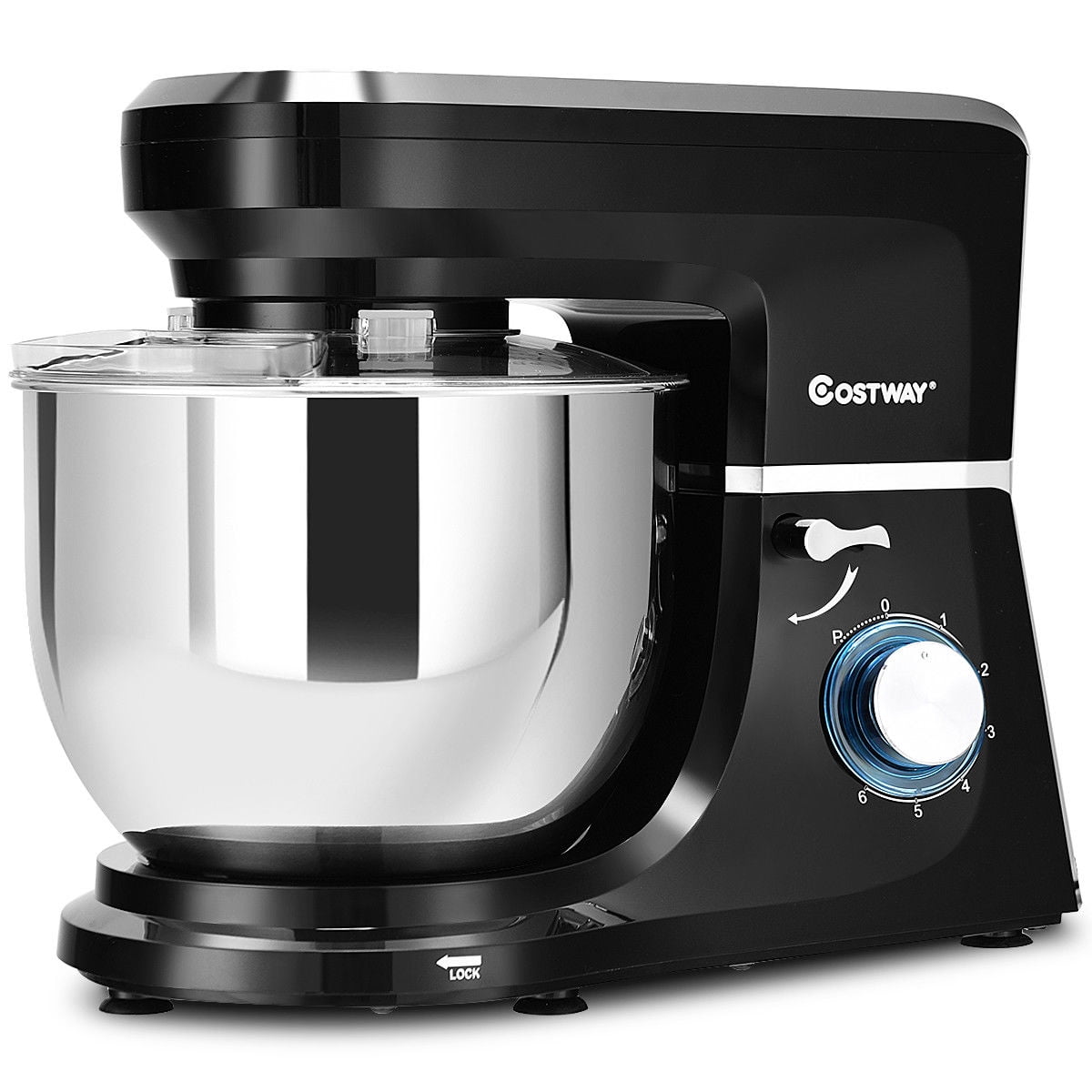 Costway TiltHead Stand Mixer 7.5 Qt 6 Speed 660W with Dough Hook