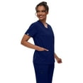 thumbnail image 3 of Scrub for Women Scrubs Top with Classic V-Neck Jogger Pants Medical Nursing Uniform Scrub Set Navy Blue XS, 3 of 8