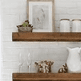 thumbnail image 2 of Floating Shelves for Wall Bathroom Shelf Bedroom Kitchen Farmhouse Small Book Shelf 16 inch Set of 3, Rustic Brown (015-BN3), 2 of 6