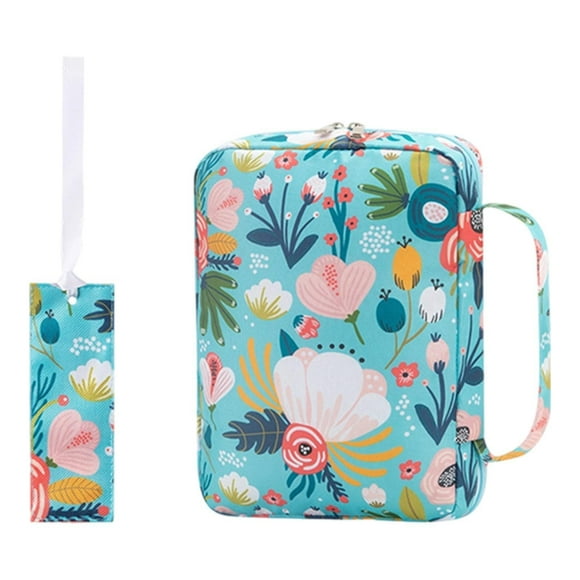 Estuche para Biblia, bolso grande con estampado de flores, para mujer Estilo C