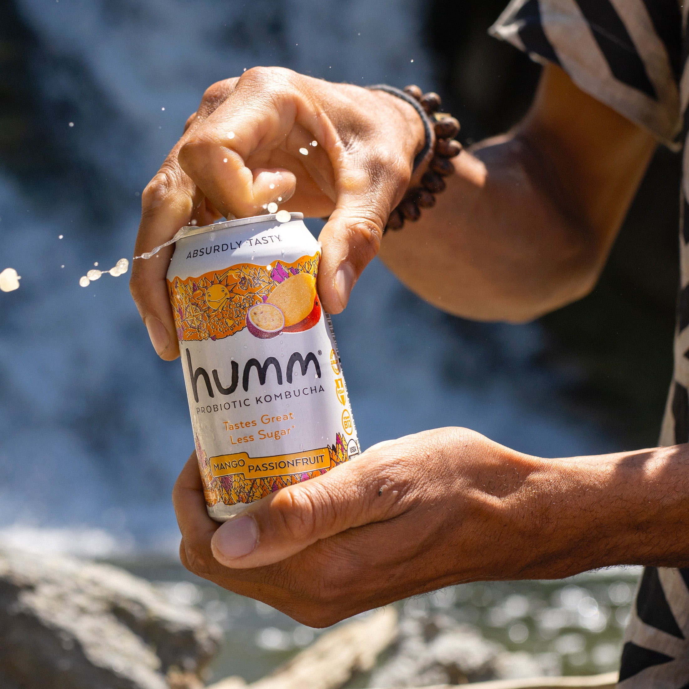 Humm Kombucha Mango Passionfruit - Organic, Vegan & GMO-Free (4 Pack)