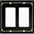 thumbnail image 6 of Metal Light Switch Plate Cover Elegant Victorian Floral Frame Black FRA072, 6 of 13