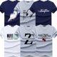 thumbnail image 1 of TEXIWAS-Camiseta ajustada con estampado de marca de moda para hombre, camiseta informal de cuello redondo, camisetas de algodón de talla grande M-5XL, 6 uds., 1 of 4