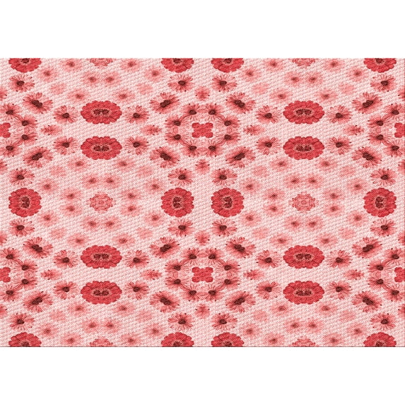 Ahgly Company Machine Washable Indoor Rectangle Transitional Red Area Rugs, 2' x 3'
