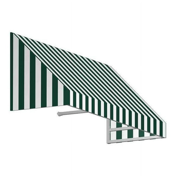 Awntech EN1836-US-6FW 6.38 ft. New Yorker Window & Entry Awning, Forest Green & White - 18 x 36 in.