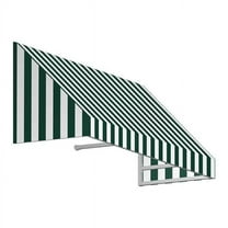 Awntech CN33-US-3FW 3.38 ft. New Yorker Window & Entry Awning, Forest Green & White - 44 x 36 in.
