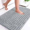 thumbnail image 1 of Alfombra de baño Arotive Luxury Chenille 60 x 40 cm, color gris claro, 1 of 7