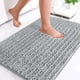 thumbnail image 1 of Alfombra de baño Arotive Luxury Chenille 60 x 40 cm, color gris claro, 1 of 7