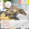 thumbnail image 3 of Sunflower Bee Bedding 3 Piece Duvet Cover Set Twin Size, Black Yellow Farm Flower Spring Summer Soft Microfiber Comforter Cover with Zipper Closure & Pillowcases, Wrinkle & FadeResistant Quilt Cover, 3 of 9