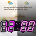 thumbnail image 5 of 3D LED Digital Wall Alarm Clock, LED Light Nightlight Decor Clocks , for Kitchen Bedroom Office,Pink，G4133, 5 of 6