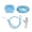 Blue, variant on NFTIGB Translator Earbuds Bluetooth 5.3 Language Stereo Clip On Translation Earphones Digital Display Music Call 144 Languages Support Portable Device for Travel Business Blue