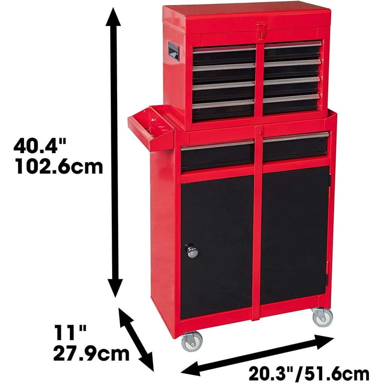 WORKPRO 24.5 Inch 5-Drawer Rolling Tool Chest, Sliding Metal Drawer Rolling  Tool Storage Cabinet, Removable Toolbox Organizer for Workshop, Garage