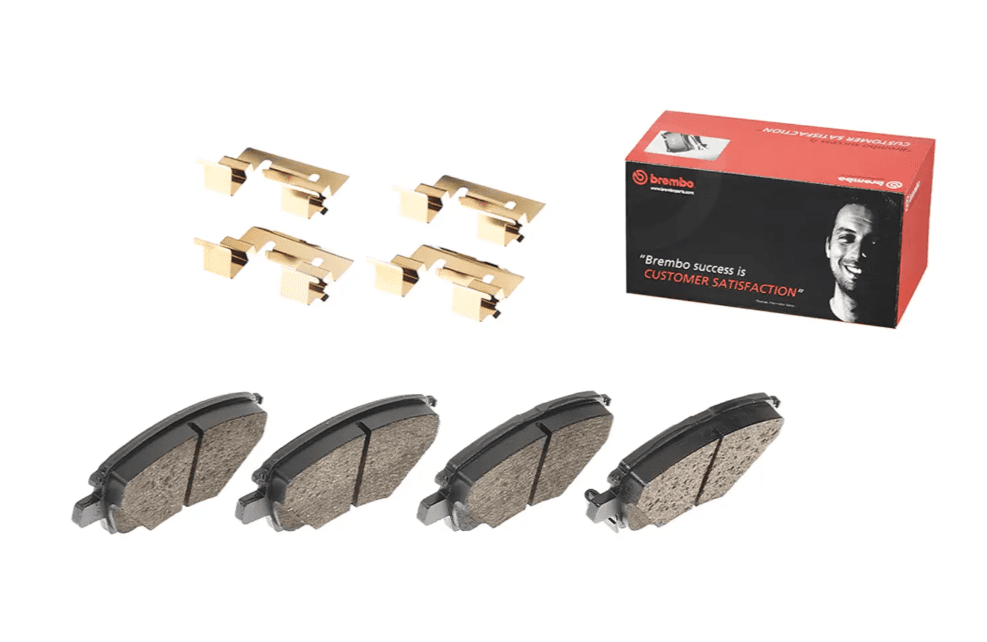 Brembo P10073; Brake Pad; PRIMELINE; FMSI Number D1844-9072; Low-Metallic; Set Of 4; With Mounting Hardware