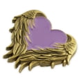 thumbnail image 4 of PinMart's Purple Cancer Awareness Heart Ribbon Enamel Lapel Pin Set, 4 of 6