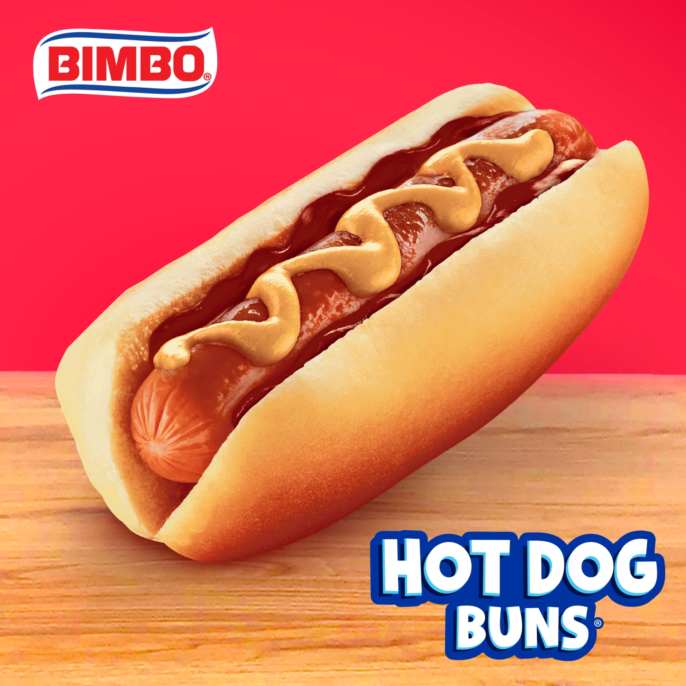Bimbo White Hot Dog Buns, 8 count, Hot Dog Buns, 14 oz Bag
