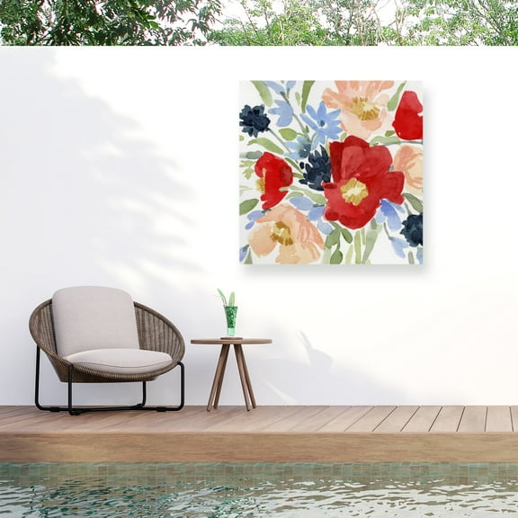Emma Caroline 'Indian Summer Bouquet II' Outdoor Canvas 24x24
