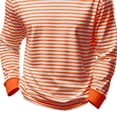 thumbnail image 6 of USNSM (S-5XL)Mens Plus Size Striped Long Sleeve Shirts Color Block Casual Long Sleeve Crewneck Sweatshirts Spring Summer Basic Pullover Orange XXXL, 6 of 6
