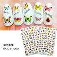 thumbnail image 1 of mtvxesu Nail Set Nail Sticker Set Little Daisy Maple Leaf Nail Sticker 2PC Sale, 1 of 3