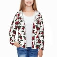 thumbnail image 3 of Cauagu Rose Flowers Print Sun Protection Jacket for Teen,Full-Zipper Long Sleeve Sun Shirts with Pockets UV Hoodie Shirts Outdoor Athletic Jacket-Large, 3 of 7
