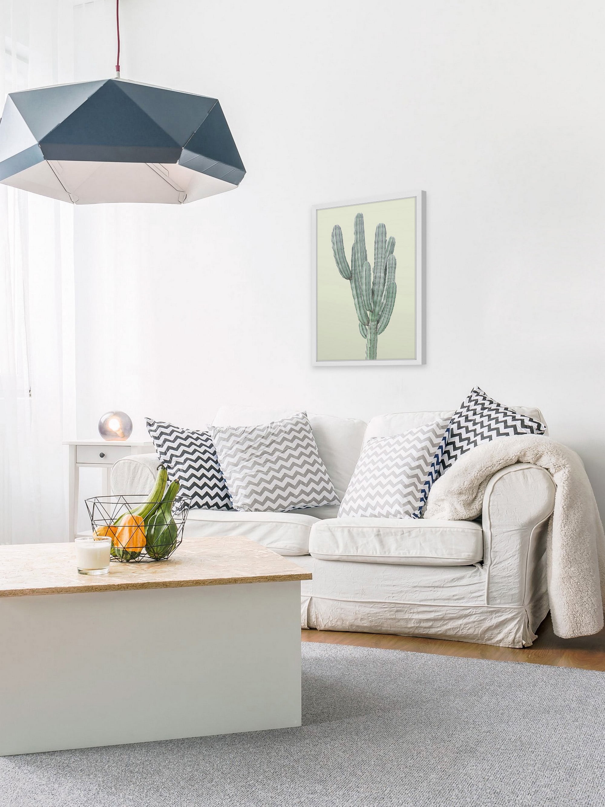 Lone Cactus Framed Painting Art Print