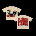 thumbnail image 2 of Camiseta con estampado gráfico de letras de dados de América Y2k Grinch gótico de gran tamaño retro de manga corta con cuello redondo ropa de calle para mujer, 2 of 5