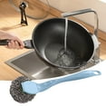thumbnail image 3 of Stainless Steel Scrubber with Long Handles - Heavy Duty Pot And Pan Cleaner, for Kitchen, Grill, And Stovetop Cleaning Harlik, 3 of 5
