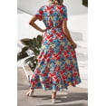 thumbnail image 2 of Vestido PRETTYGARDEN Mujer Boho Floral Maxi Cruzado XL, 2 of 7