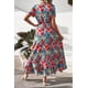 thumbnail image 2 of Vestido PRETTYGARDEN Mujer Boho Floral Maxi Cruzado XL, 2 of 7