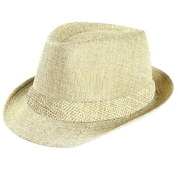 EINCcm Panama Fedora Hat, Sun Hats Straw Fedora Hat for Women Man, Vintage Wide Brim Summer Casual Hat Solid Color Foldable for Outdoor Travel Vacation Beach Fishing Hiking