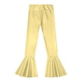thumbnail image 6 of TiaoBug Kids Girls Sparkly Metallic Hip Hop Dance 2Pcs Outfits Long Sleeve Jacket Flared Pants Dancewear Gold 10, 6 of 7