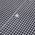 thumbnail image 3 of Bienzoe Boy's Cotton Plaid Button Down Short Sleeve Shirt Black/White 9/10, 3 of 8