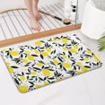 thumbnail image 4 of Yellow Lemon Fruit Leaves White Pattern Bathroom Rugs Mat,Non Slip Microfiber Bathroom Rug,Rubber Backing,Soft Bathroom Mats for Bathroom Floor,Tub and Shower,17x27in(43x68cm), 4 of 5