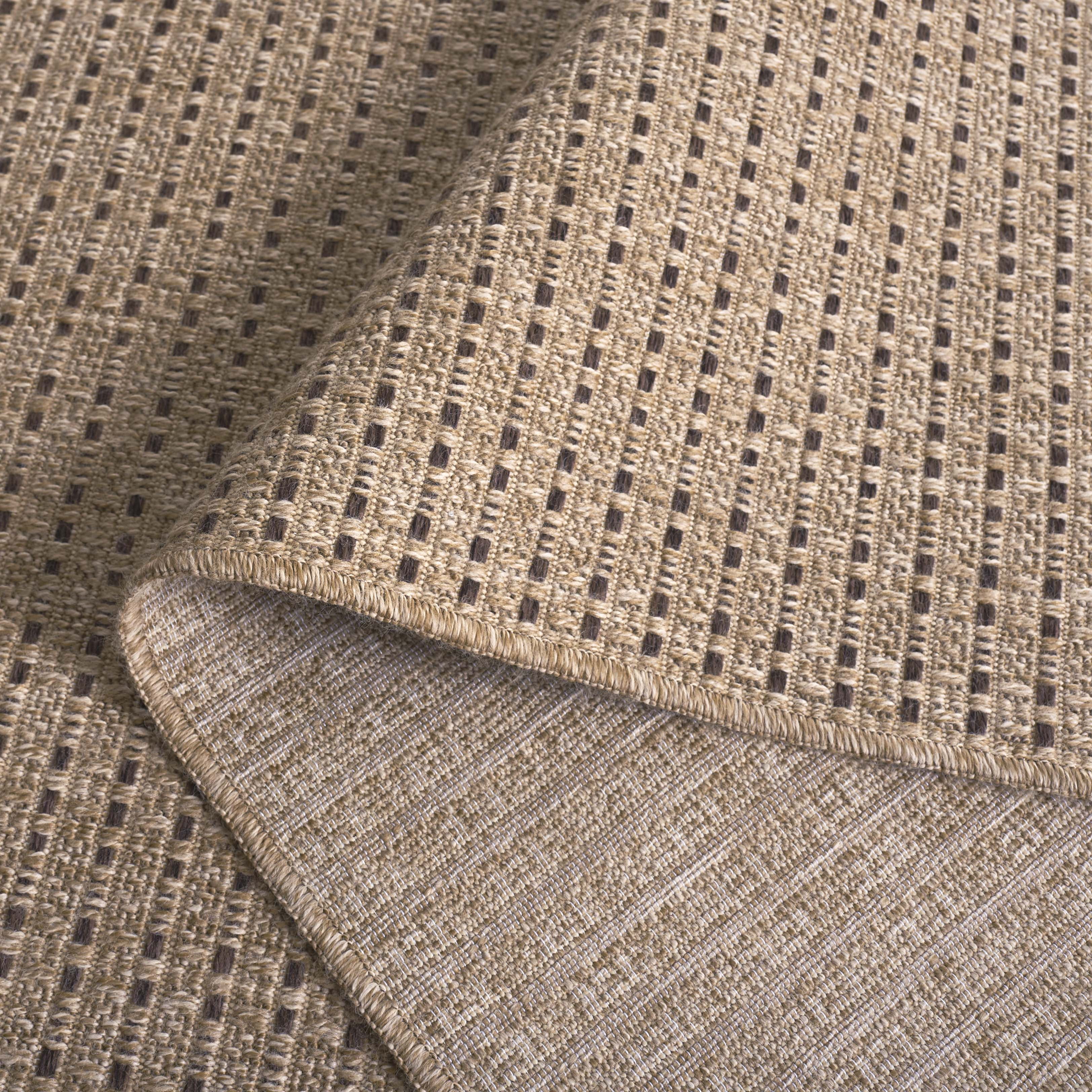 SAFAVIEH Retreat Drummond Solid Indoor/Outdoor Area Rug, Natural/Brown, 6'7" x 6'7" Round