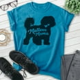 thumbnail image 2 of Maltese Mama, Unisex Women's Shirt, Maltese Owner, Funny Dog Mama Gift, Heather Blue, Large, 2 of 6