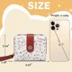thumbnail image 4 of Kid's Wallet Prints Kawaii Cat Wallets with Exterior Zipper Around Coin Purse Bill Wallet with ID Card Slots (RED), 4 of 4