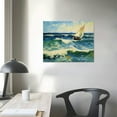 thumbnail image 3 of JEUXUS Canvas Prints Wall Art Seascape at Saintes Maries by Vincent Van Gogh Oil Paintings Reproduction Classical Giclee Artwork Ocean Sea Pictures for Bedroom Home Decorations 20x16 inch, 3 of 4