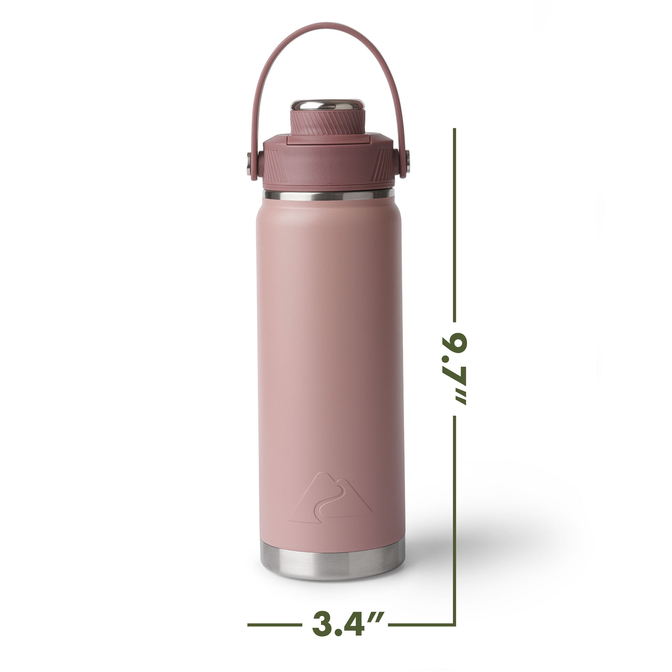 Ozark Trail 24 oz Stainless Steel Insulated Chug Water Bottle, Rose