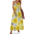 thumbnail image 1 of Vestido sin mangas amarillo natural, elegante conjunto de mujer, vestido de noche, ropa de verano para mujer, 1 of 7