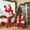 Red, variant on Christmas Pajamas for Family, Long Sleeve Elf Print Tops Plaid Pants Set Sleepwear Loungewear